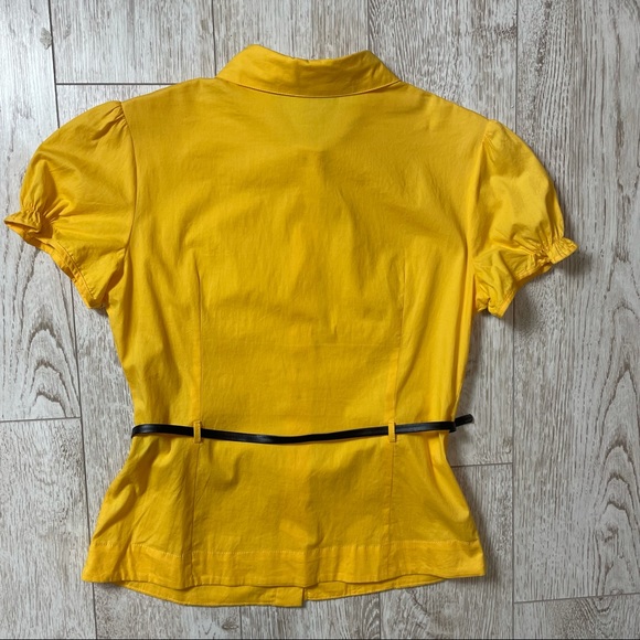 Free add on!  MEES yellow cotton 42 yellow dress shirt - Picture 3 of 6